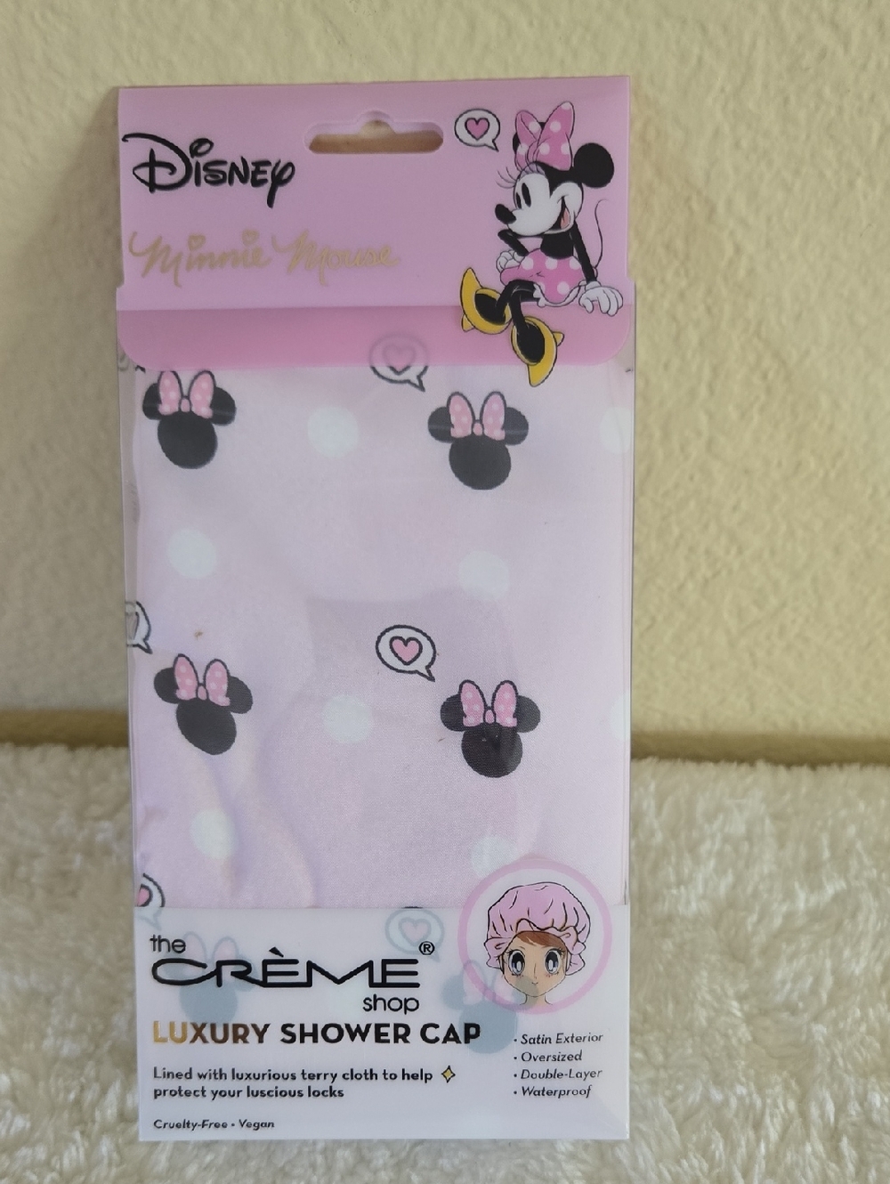 Disney Minnie Mouse Pink Luxury Shower Cap